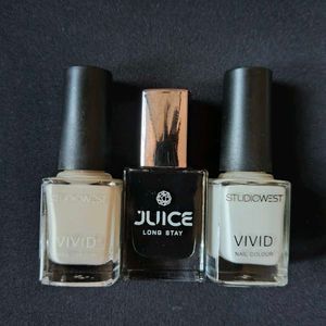 3x StudioWest & Juice Nail Polish Set