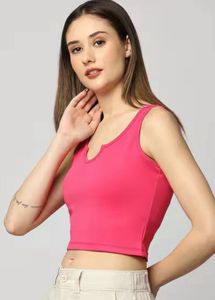 Stylish Ribbed Crop Top