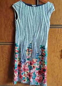 Striped Floral Print Dress