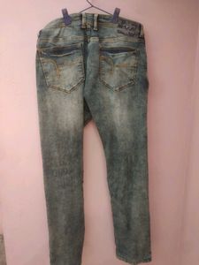 Men's Washed Denim Jeans