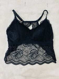 🖤 Black Floral Lace Bralette Crop Top 🖤