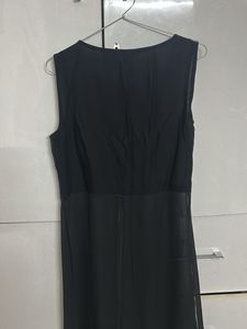Stylish Sleeveless Black Ethnic Gown
