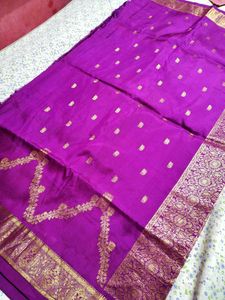 new silk saree with kurti set
