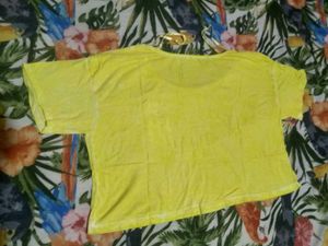Yellow Cropped T-Shirt