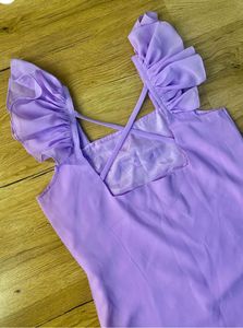GEORGETTE LAVENDER RUFFLE KURTI💜💟