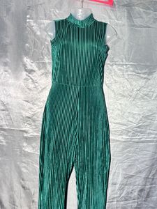 Emerald Green Velvet Jumpsuit