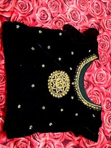Aari Worked Velvet Vest