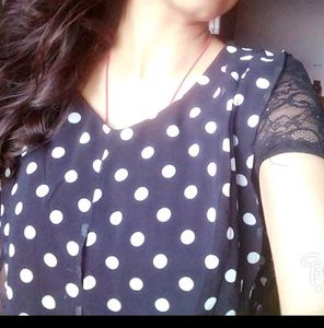 Polka Dot Black Dress