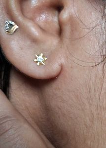 Star Stud Earrings gold 22crt