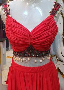 Stunning Red Lehenga Choli Set
