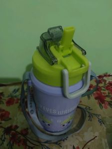 Cute Purple Water Bottle with Strap