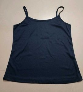 Basic Navy Blue Spaghetti Strap Camisole