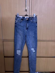 High Waist Stretch Skinny Denims With Tag