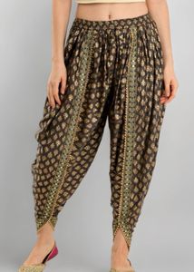 Stylish Brown Embellished Dhoti Pants