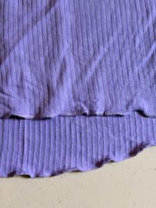 Lilac Off-Shoulder Ribbed Top