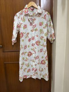 Floral Button-Down Shirt Dress