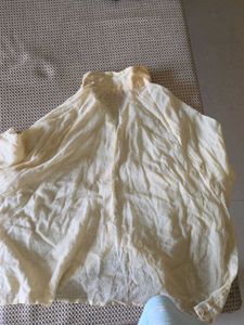 Light Yellow Button-Up Blouse