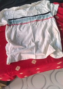 Men's Striped Lace-Up T-Shirt