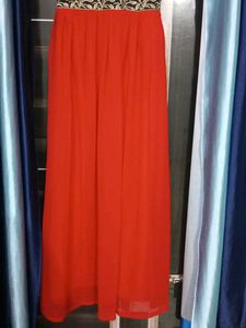 Elegant Red Embroidered Maxi Dress