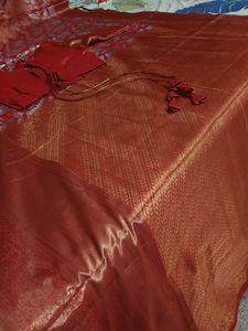 Orange Saree with Blouse