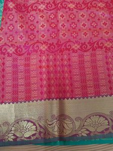 Green Embossed Soft Silk Saree