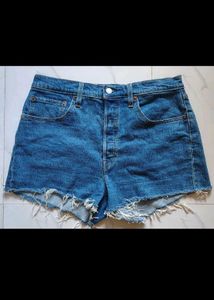 blue denim shorts