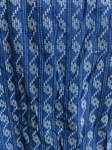 Blue Ikat Print Sleeveless Kurta