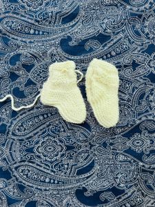 light yellow Handmade Baby Sweater Set