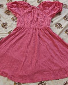 NEXT Cute Pink Eyelet Dress