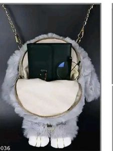 Cute Fluffy Bunny Pouch