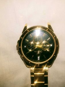 Gold Chronograph Watch