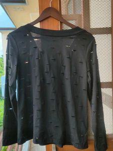 Gothic Cut Out Tie Up V-neck Top