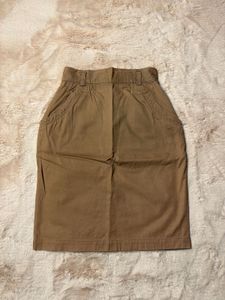 Tan Cargo Skirt With Pockets