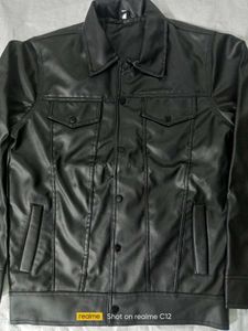 Unisex Black Faux Leather Jacket 🖤 | Biker / Y2K