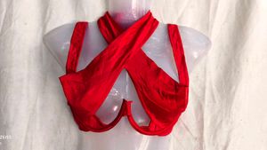 Red Halterneck Bikini Top