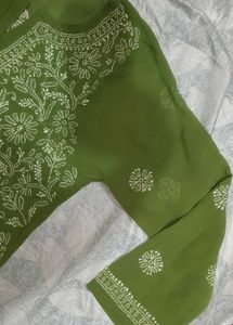 Elegant Green Chikankari Kurta