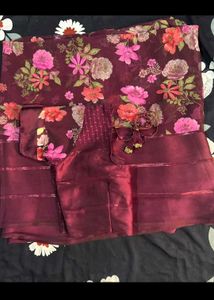 Beautiful floral print saree