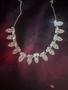 Sparkling Crystal Leaf Necklace