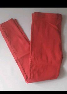 Vibrant Red Ethnic Pants
