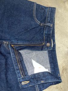 Vintage Dark Blue A-Line Maxi Denim Skirt | Waist