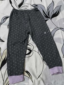Cozy Grey Heart Print Pajama Pants