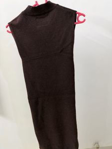 Sleeveless bodycon Neck Knit Dress