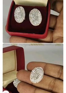 2 Pair Zirconia  Diamond Studs New