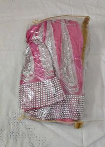 Stunning Pink Embroidered Lehenga Choli Set