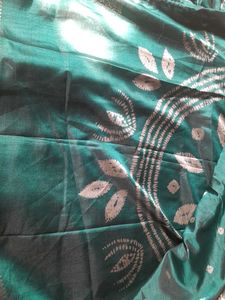 Green Printed saree