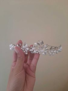 Elegant Pearl & Crystal Tiara