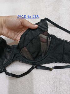 Sheer Black Underwire Bra
