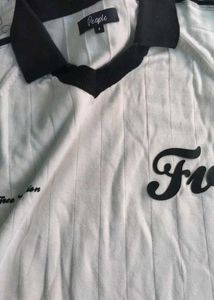 White Striped Polo Shirt