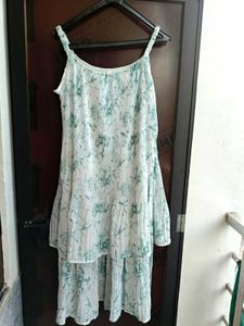 Floral Print Pleated Midi Dress