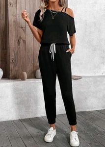 Solid Black Relaxed Fit Jumpsuit
